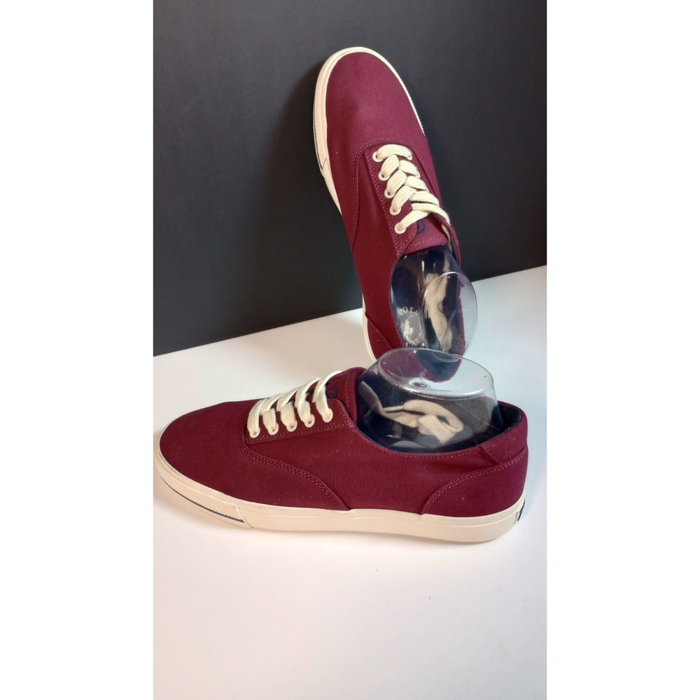 Men's Polo Ralph Lauren Burgundy Canvas Bring It Back Sneaker 7.5 D Preppy